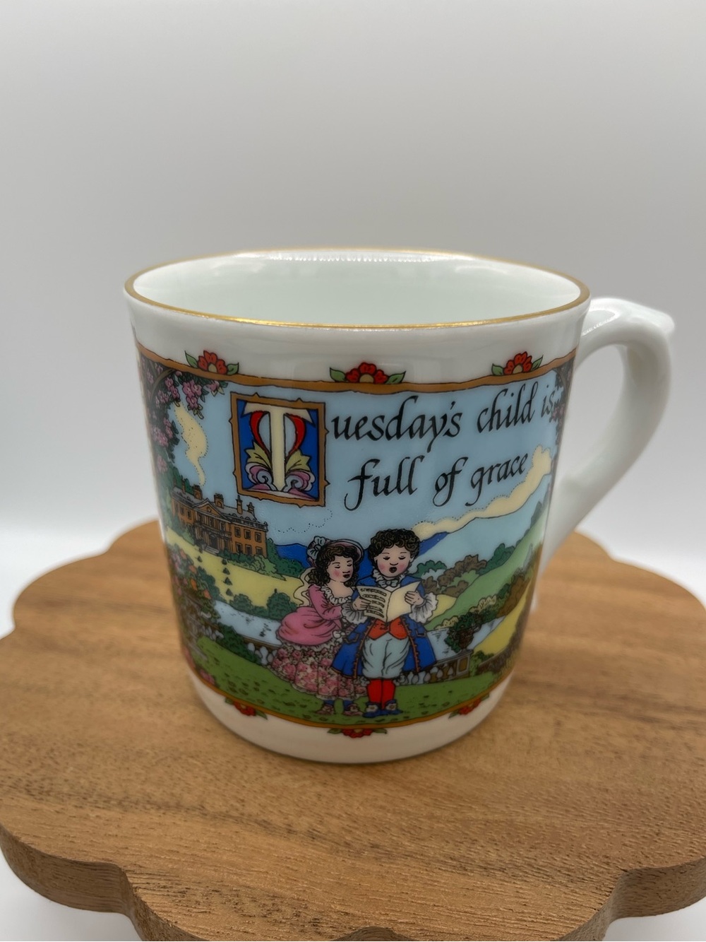 Porcelain Birthday Mugs Set 1999 made in England